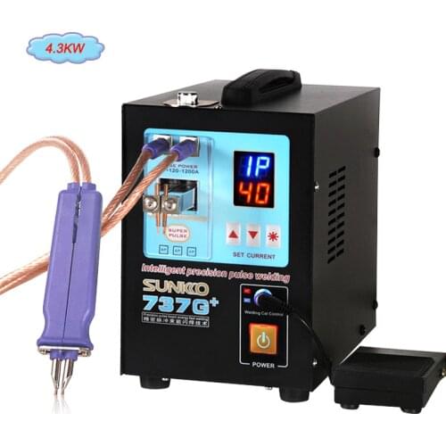 SUNKKO 737G+ Spot Welding Machine 4.3KW High Power Automatic Spot Welding Machine For 18650 Lithium Batteries Pulse Spot Welders