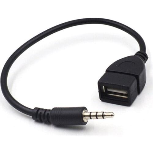 Car Audio AUX to USB Type A Female OTG Converter For BMW 330e M235i Compact 520d 518d 428i 530d 130i