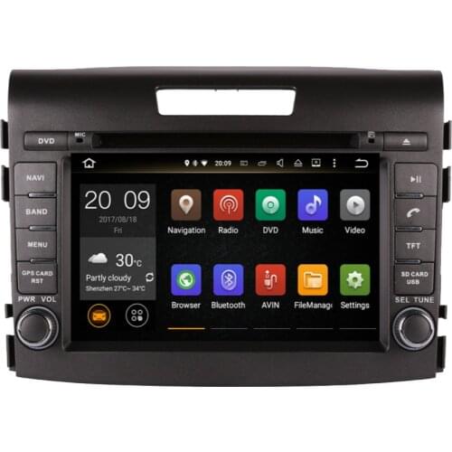 Radio Stereo DVD BT Steering Wheel Multimedia 7 Inch Android 9.0 Octa Core 4GB+32GB Car PC GPS Head Unit For Honda CRV 2012-2016
