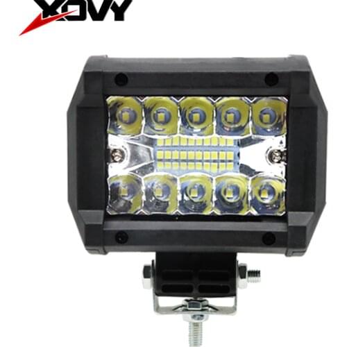 60/72W Led Light For Car 6000K 8000LM Led Car Light 12V Led Light Car Work Light Bar Driving Offroad Boat Car Tractor Truck