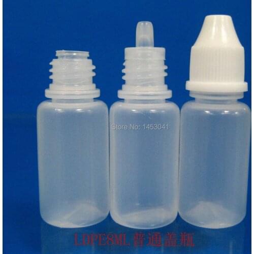 Free shipping 100/lot 8ml liquid container for drops/essential oil/screw cap