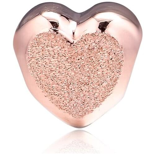 CKK Fits Pandora Bracelet Matte Brilliance Heart Beads For Jewelry Making Charms Sterling Silver 925 Original Bead Charm Kralen