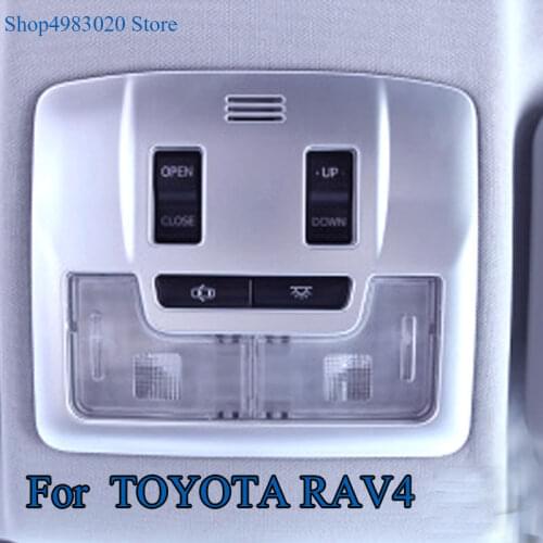 For Toyota RAV4 2014 2015 2016 2017 2018 Accessories Matte Interior Front Reading Light Lamp Cover Trim Frame 1pcs