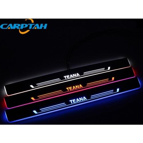 Carptah Trim Pedal LED Car Light Door Sill Scuff Plate Pathway Dynamic Streamer Welcome Lamp For Nissan Teana 2013 - 2015 2016