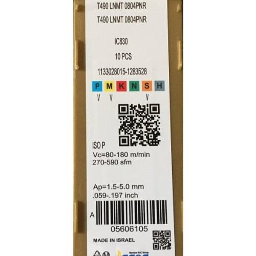 10PCS CARBIDE INSERT T490 LNMT 0804PNR IC830