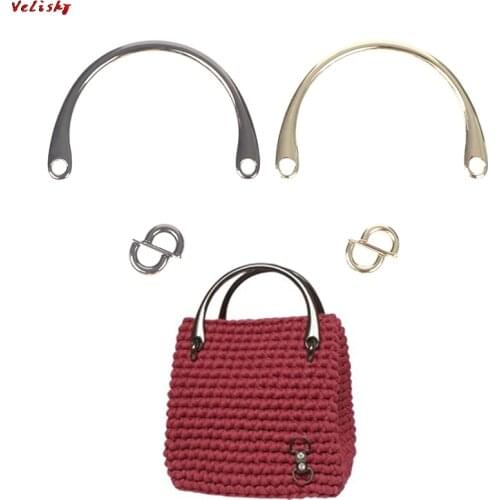 Metal Bag Handles For Handbag Shoulder Bag Strap With Short Handle Bag Sewing Accessories For Handbags