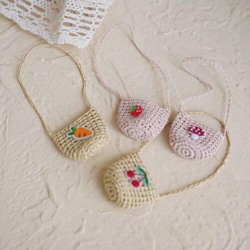 Fashion 1/6 Doll Accessories Lady woven Bag Purse Accessories Dollhouse Kids Toy New