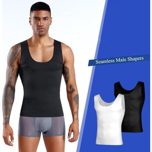 Mens Slimming Vest Breathable Body Shapers Belly Control Posture Abdomen Compression Shirt Male Waist Trainer Corset Underwear