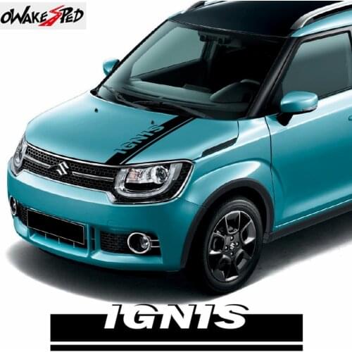 For Suzuki IGNIS Bonnet Stripes Sticker Car Hood Engine Cover Decor Stickers Sport Styling Auto Body Vinyl Decals