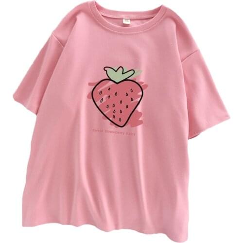2020 New Plus Fat Plus Size Short-sleeved Ladies T-shirt Loose Plant Letters Printed Cotton Comfortable Round Neck Female Tops