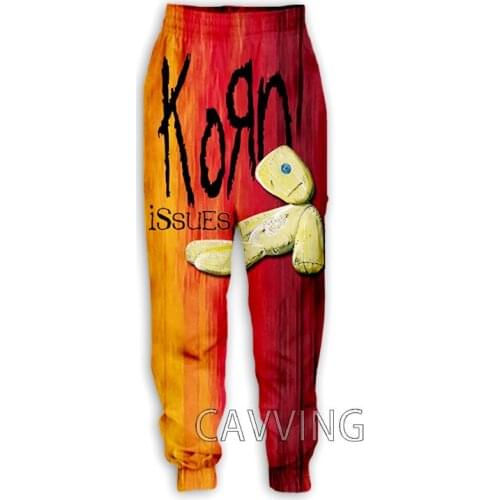 New Fashion 3D Print Korn Band Casual Pants Sports Sweatpants Straight Pants Sweatpants Jogging Pants Trousers