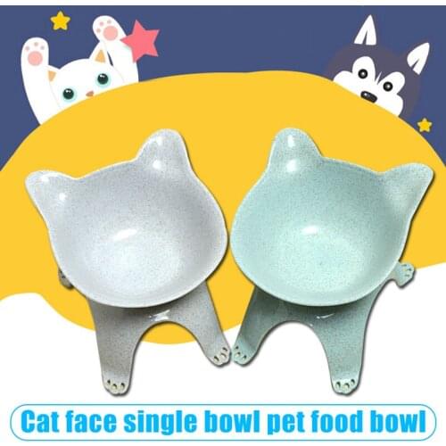 Single Raised Dog Cat Bowl 15Degree Tilted Non-slip Pet Puppy Kitten Food Water Feeder WXV Sale