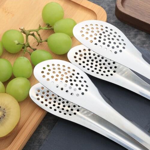 Stainless steel food tongs kitchen fried fish tongs anti-scalding bread tongs delicate ice tongs buffet food tongs steak tongs