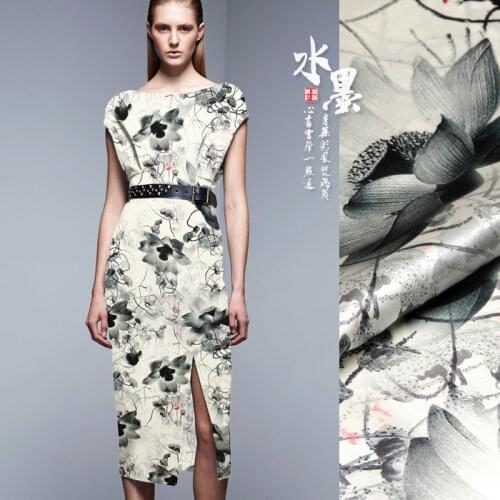 118cm wide silk stretch satin fabric meter 19mm digital inkjet Chinese silk fabric spandex natural silk fabric wholesale cloth