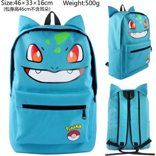 TAKARA TOMY Pokemon School Bags Backpacks Pikachu Anime Figures Kids Bags Big Capacity Travel Bag Girls Boys Christmas Gifts