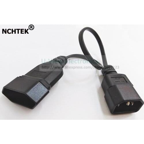 NCHTEK IEC 320 C14 Male to European 2Pin Female Power Cord For UPS PDU Device/Free Shipping/10PCS