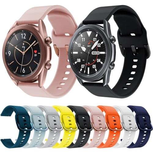 Silicone watch band for Samsung Galaxy Watch 3 LTE Wrist strap for Samsung Watch3 45mm 41mm Active 2 replace Bracelet Watchband