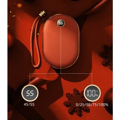 10000mAh Hand Warmer Power Bank Mini Powerbank Portable Charger Digital Display Poverbank for iPhone 12 Pro Xiaomi Mi Power Bank