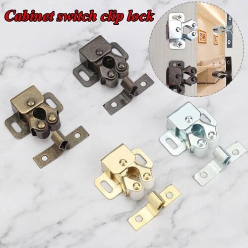Cabinet Suction Buckle Switch Clamp Lock Punch-free Spring Buckle Convenient Door Clip Snap Buckle Flexible Furniture Accessory