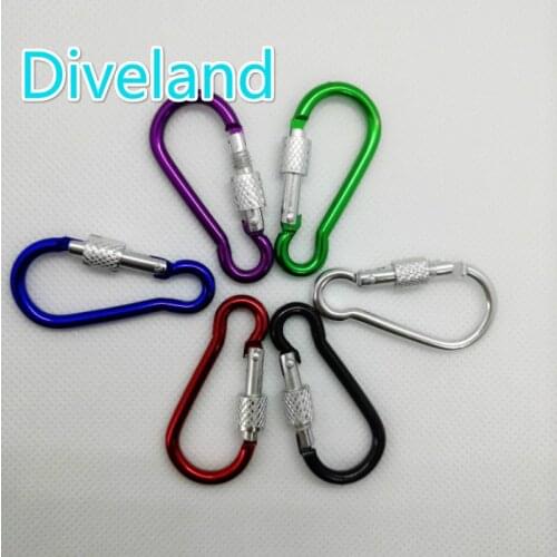 Green Blue Black Red Silver Scuba Diving Multifunctional Aluminum Alloy Carabiner keychain handing clip secure lock carabiner