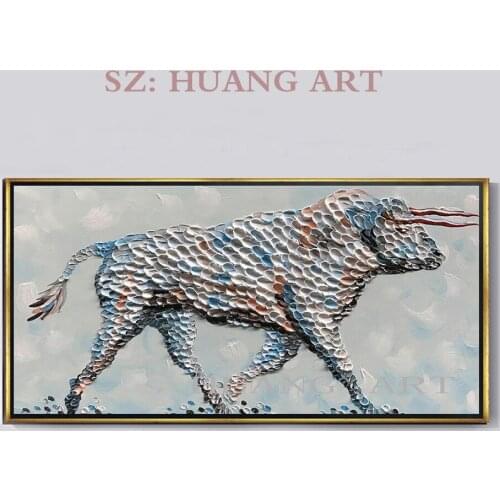 Animal cattle painting modern home living room decoration home hotel lobby club coffee house abstract artwork picture