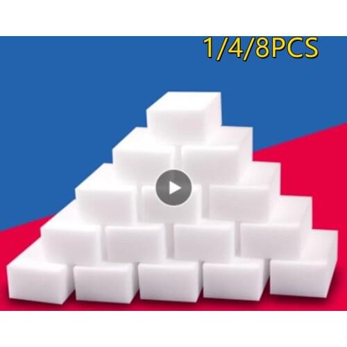 1/4/8 PCS Sponge Magical Sponge Eraser Kitchen Cleaner Sponge Office Bathroom Washing Scrub Compressed Accessories Durable Items