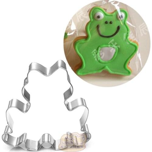 1pcs reposteria Cookware Frog Stainless Steel Cookie Cutter Biscuit Mould Fondant Cake Decor Baking Mold Pastry Shop Kitchen DIY