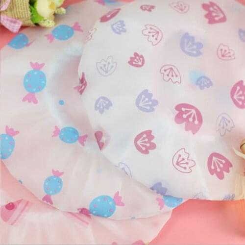 1Pcs Resuable Shower Hat Thicken Bath Cap Waterproof Bathroom Accessories cute pattern Elastic bathing cap women supplies