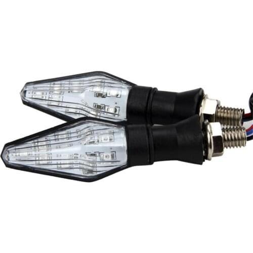 2PCS Motorcycle LED Turn Signal Light Indicator Blinker Decorative Lamp 12V Double Side Flasher For LTZ400 PCX CB400 Cafe Racer