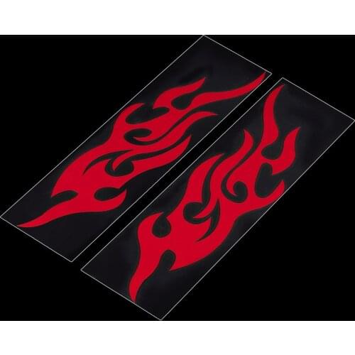 2pcs Universal Car Sticker Styling Engine Hood Motorcycle Decal Decor Mural Vinyl Covers Accessories Auto Flame Fire