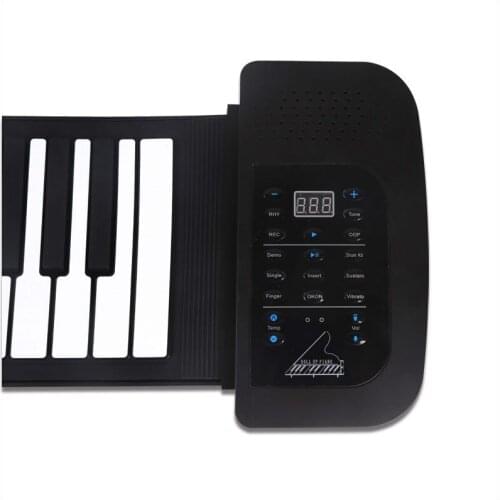 61 keys hand roll piano black key higher than white piano lithium battery rechargeable portable piano