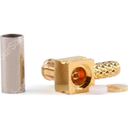 Areyourshop Sale 10Pc Connector MCX Male Plug 90 Degree Crimp RG174 RG316 LMR100 Cable Right Angle