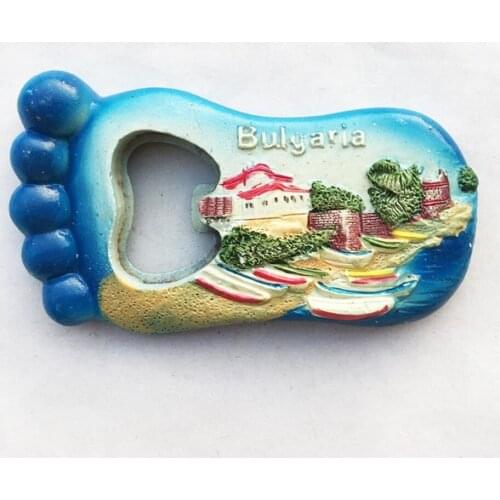 BABELEMI 1pcs 3D Resin Bulgaria Fridge Magnet Tourist Souvenirs Bottle Opener Refrigerator Magnetic Stickers Home Decor