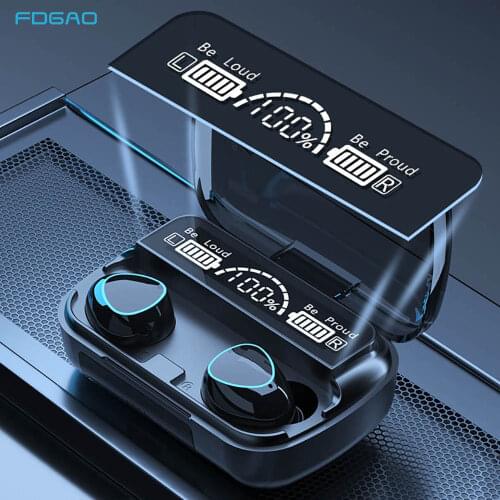 2000mAh Bluetooth 5.1 Earphones Wireless Headphones Touch Control LED With Microphone Sport Waterproof Headsets Earbuds Earphone
