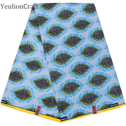 Chzimade 1Yard African Tissus Real Wax Fabric Ankara 100% Polyester Sewing Fabric Material