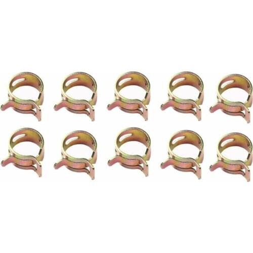 For rubber hose Spring Clips For silicone ID 1/4\" 6 mm Metal Color Small Vacuum Fuel Oil Hose 65Mn spring steel