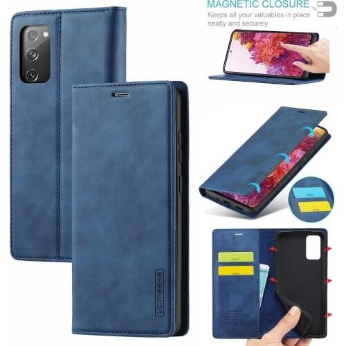 Magnetic Flip Leather Case For Samsung Galaxy S21 S20 FE Ultra S10 S9 S8 Plus A42 A72 A52 A12 A21S A31 A41 A11 Card Holder Cover