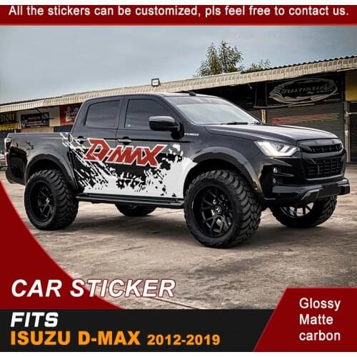 Car body sticker mud car sticker mudling graphic Vinyl car sticker dirty marked decal fit for isuzu dmax 2012-2017 cabine crew