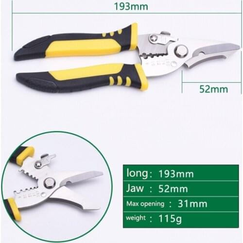 New 1pcs Wire Cutter Crimper Pliers Stripper Hand Tool Electrician Scissors Stripping Pliers Cutter Hand Tools