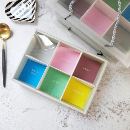 2018 New 50pcs Transparent moon cake packaging box, egg yolk crisp snow, Mei Niang box, high-end drawer gift box