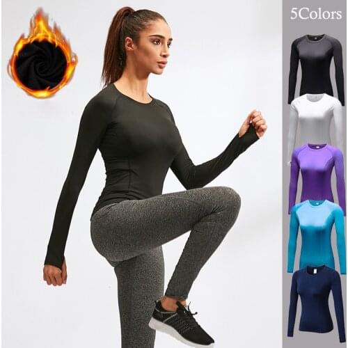 New Fitness Yoga Tops Long Sleeve Quick Dry Gym Top Outdoor Running T-shirts Female Yoga Shirt Plus Size XXL Yoga Shirt