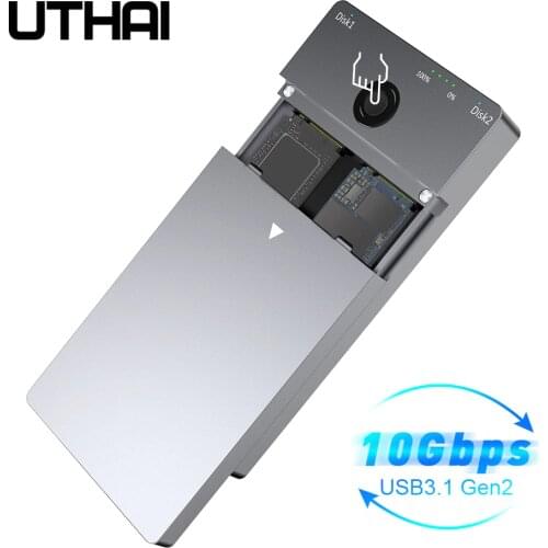 New Nvme HDD Enclosure M.2 , Dual Hard Disk Positions, Support Offline Copy Of Solid State Hard disk box USB3.1 GEN 2(10Gbps)