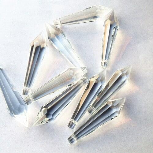 Top Quality 10pcs 55mm clear icicle drops crystal chandelier parts crystal hanging pendants,curtain accessories home decoration