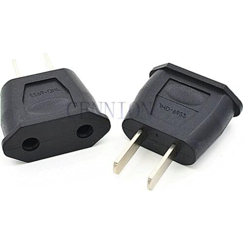 Pure Copper EU Euro to US AC 2pin Power Plug Trip Travel Adaptor Convertor 100pcs free cn post