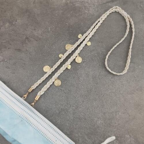 Retro Braided Sunglasses Lanyard Strap Thick Eyeglass Glasses Chain Cord Holder Spectacles Reading Glasses Ropes For Mask