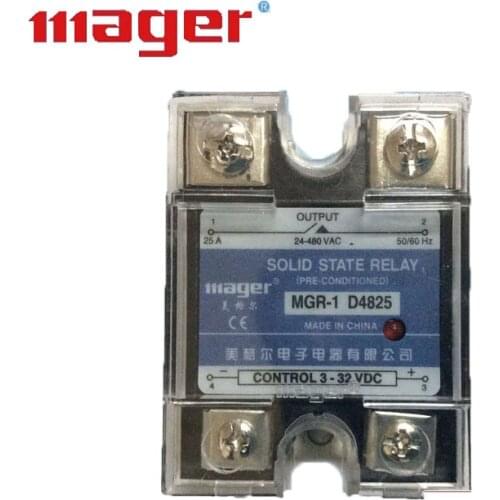 Mager SSR DC-AC Solid State Relay MGR-1 D4810 D4820 D4825 D4840 D4850 D4860 D4875 D4880 10A 20A 25A 40A 50A 60A Switch
