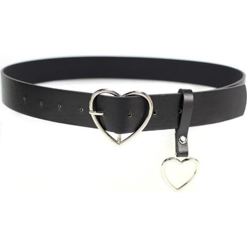 Fashion Women Belt Faux Leather Luxury Heart Metal Pin Buckle Waist Belt Jeans Party Dress Accessories ремень женский