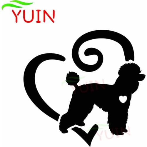 Poodle Animal Pet Love Car Sticker PVC Body Window Decoration Stickers Cars Accessories Fashion Cover Scratch Waterproof Decal