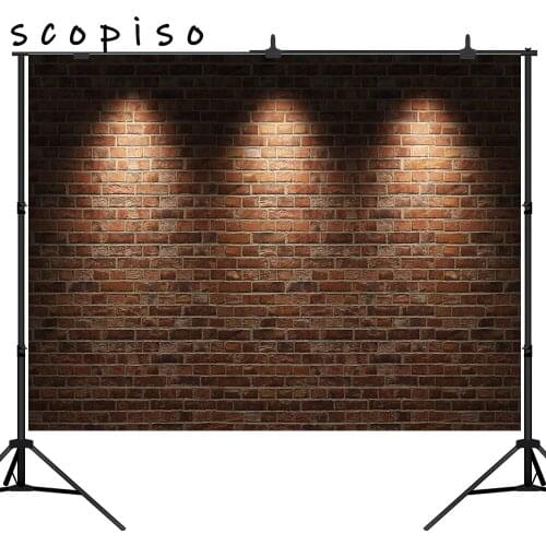 Scopiso Photography Background Red Stone Brick Wall Computer Printing Background for Photographic Studio Prop
