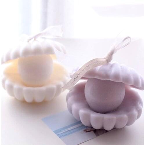 Pearly Shells Shape Aromatherapy Candle Silicone Molds Conch Handmade Wax Candle Mold Plaster Crafts Decoration Tool